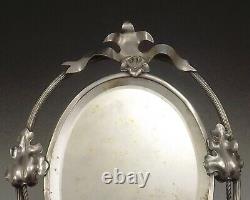 Style Silver Metal Table Psych Mirror Back From Egypt Xx° Siecl