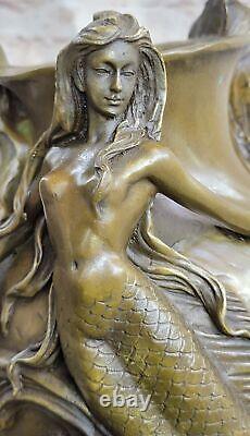 Superb Detailed Art Nouveau Bronze Sculpture Vase French Original Sale