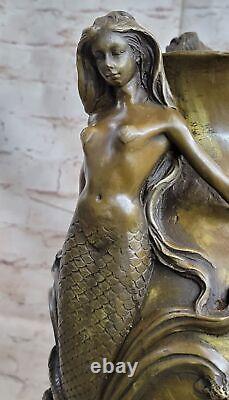 Superb Detailed Art Nouveau Bronze Sculpture Vase French Original Sale