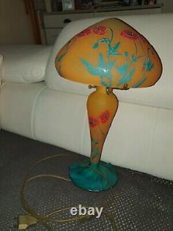 Superb Lamp A Poser Shape Mushroom Style Art Nouveau La Rochere