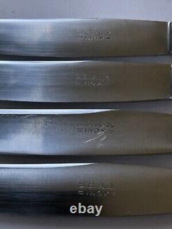 Superb set of 12 ENTREMETS DESSERT CHEESE knives signed SFAM in ART NOUVEAU style