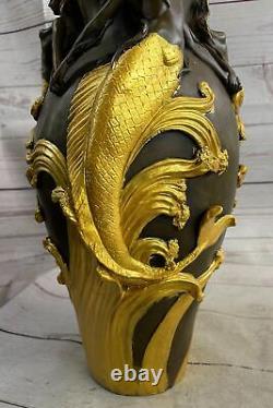 Superbly Detailed Art Nouveau Bronze Sculpture Style Vase Chair Figurine Opener