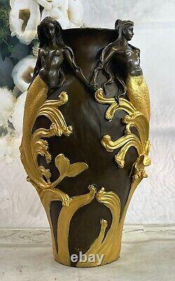 Superbly Detailed Art Nouveau Bronze Sculpture Vase Chair Opener Figurine