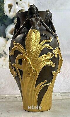 Superbly Detailed Art Nouveau Bronze Sculpture Vase Chair Opener Figurine