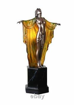 Table Lamp Art Deco Sculpture Tänzeriin 20er Years Style Figure Female