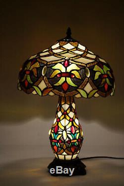 Tiffany Glass 2 Way Table Lamp Lamp Base And Shade Art Deco