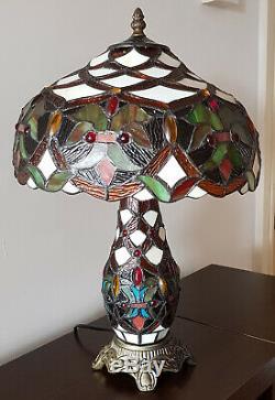 Tiffany Glass 2 Way Table Lamp Lamp Base And Shade Art Deco