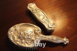 Tiffany Style Brushes In Silver Correct Condition