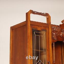 Translate this title in English: Vintage Buffet with Double Tray Art Nouveau Style Early 1900s Mahogany
