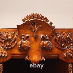 Translate this title in English: Vintage Buffet with Double Tray Art Nouveau Style Early 1900s Mahogany