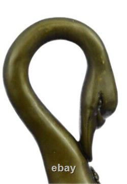Translation: Art Nouveau Style Swan Cast Iron Bronze Classic Sculpture Open Gift