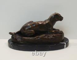 Tunis Panther Statue Sculpture Animal Style Art Deco Style Art Nouveau