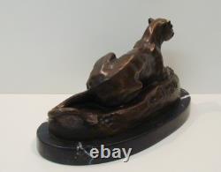 Tunis Panther Statue Sculpture Animal Style Art Deco Style Art Nouveau