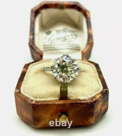 Value Vintage Style Art Deco Ring 3 Ct Diamond Round 14k White Gold Fn 925