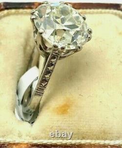 Value Vintage Style Art Deco Ring 3 Ct Diamond Round 14k White Gold Fn 925