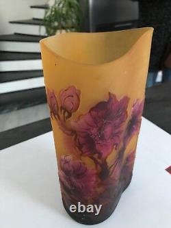 Vase Emaille Pate De Verre Style Legras Galle Crystal Art Deco Art Nouveau Emaux
