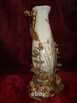 Vase Figurine Frog Elf Fairy Art Deco Art Nouveau Porcelain