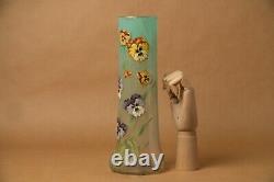 Vase Glass Style Legras Montjoye Moser Enamelled Art Nouveau 1900