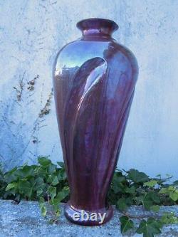 Vase Gres Emaille Gannat Allier Epoque Art Nouveau Style Greber Metenier