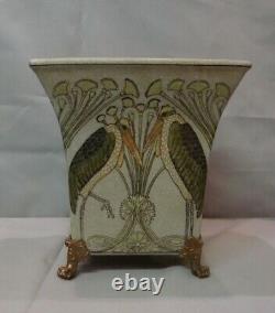 Vase Marabout Bird Style Art Deco Style Art Nouveau Porcelaine Bronze