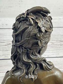 Victorian Maiden Female Bust Statue Art Nouveau Vintage Bronze Deal