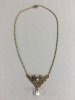 Vintage Art Style New Lace Necklace Metal & Beads