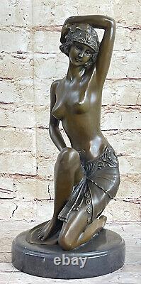 Vintage Style Art New Deco Bronze Dancer By Milo 1980 Original Sculpture
