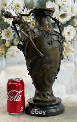 Water Nymphs, Art Nouveau Style, Art Deco, Vase, Bronze