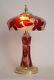 Wonderful Art New Red Table Lamp Tiefätzung Gallé Style