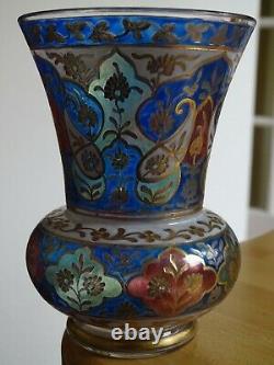 1 ANCIEN VASE ART NOUVEAU DESIGN FRITZ HECKERT JODHPUR Islamic Style ht 12 cm