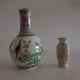 2 Vases Soliflores Céramique Porcelaine Style Art Nouveau Asie Chine Japon