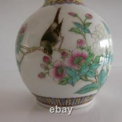 2 vases soliflores céramique porcelaine style art nouveau Asie Chine Japon