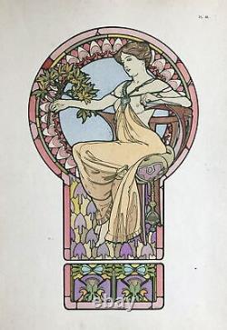 Alphonse Mucha Documents Decoratifs Plate 48 Style Art Nouveau 1902