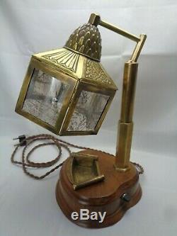 Ancienne lampe de bureau Art Nouveau style Majorelle Art Déco années 1910 1920