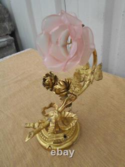 Applique Fleurie Epoque Art Nouveau De Style Louis 16 En Bronze Dore