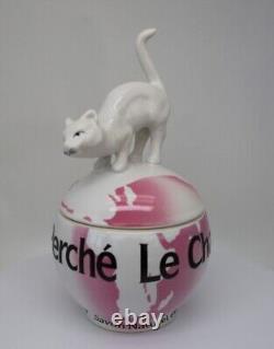 Boite Bijoux Figurine Poudrier Chat Animalier Le Chat Perche Style Art Deco Styl