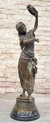 Bouay's Style Art Nouveau Style Fait Bronze Gypsy Danseuse Statue Figurine