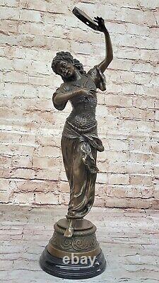 Bouay's Style Art Nouveau Style Fait Bronze Gypsy Danseuse Statue Figurine