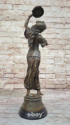 Bouay's Style Art Nouveau Style Fait Bronze Gypsy Danseuse Statue Figurine