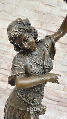 Bouay's Style Art Nouveau Style Fait Bronze Gypsy Danseuse Statue Figurine