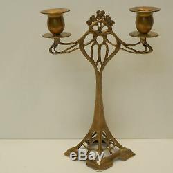 Bougeoir Style Art Deco Style Art Nouveau Bronze massif