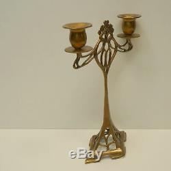 Bougeoir Style Art Deco Style Art Nouveau Bronze massif