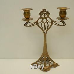 Bougeoir Style Art Deco Style Art Nouveau Bronze massif