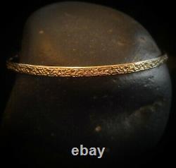 Bracelet Ancien En Or 750? (18K) Ciselé De feuilles De Lierre, Style Art Nouveau