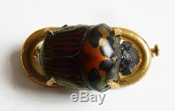 Broche ART NOUVEAU scarabée insecte jugendstil Modern Style 1900 brooch scarab