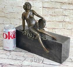 Bronze Nu Femme Assis Statue Figurine Milo Sculpture Style Art Nouveau Deco