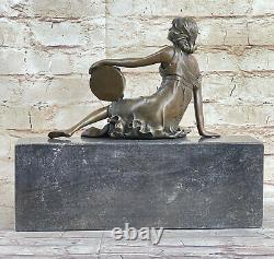 Bronze Nu Femme Assis Statue Figurine Milo Sculpture Style Art Nouveau Deco