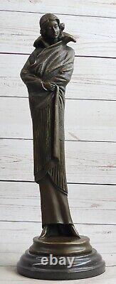 Bronze Sculpture Signée Français Par Jean La Érotique Style Art Nouveau Figurine