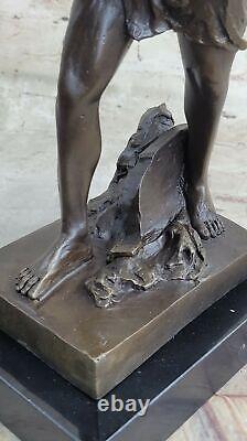 Bronze Sculpture Statue Marbre Figurine Buste Guerrier Romain Style Art Nouveau