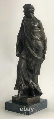 Bronze Sculpture Statue Superbe Style Art Nouveau Sexy Maiden Figurine En